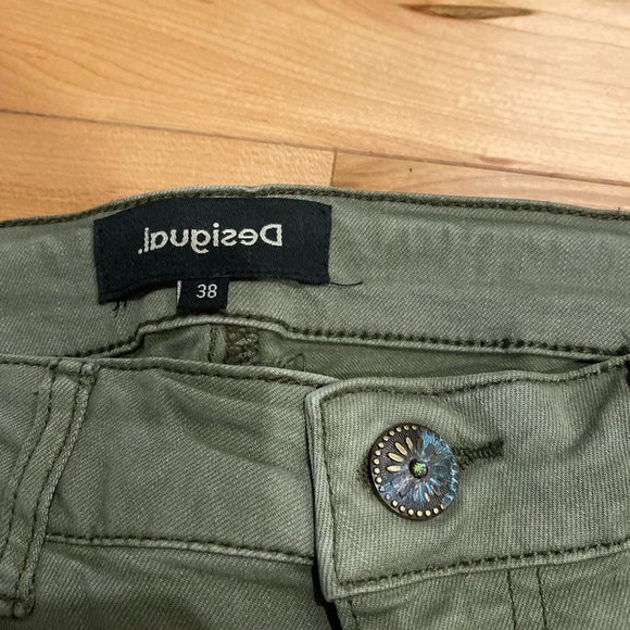 Desigual Green Jeans Size 38 - Picture 6 of 6